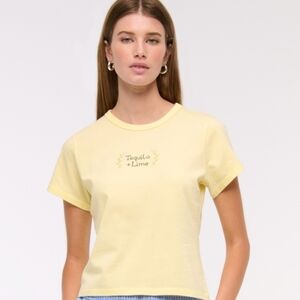 Abercrombie & Fitch 'Tequila + Lime' crossstitch graphic Skimming tee